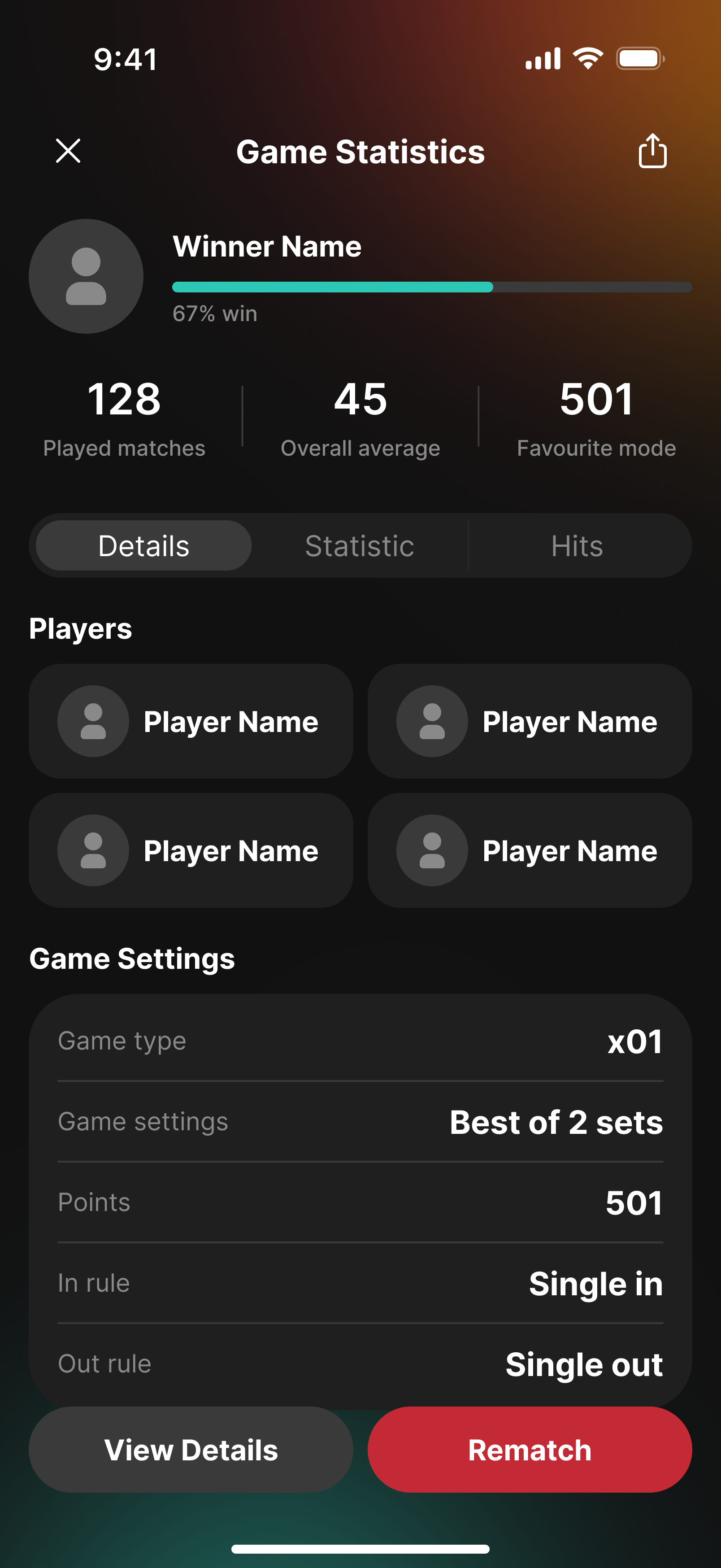 Statistics Dashboard
